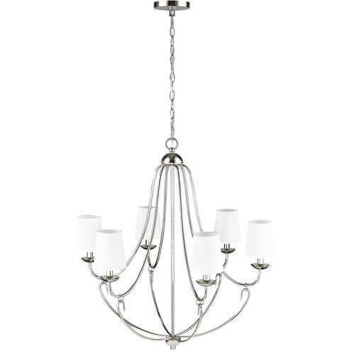 Eisley 6 Light 28.5 inch Polished Nickel Chandelier Ceiling Light